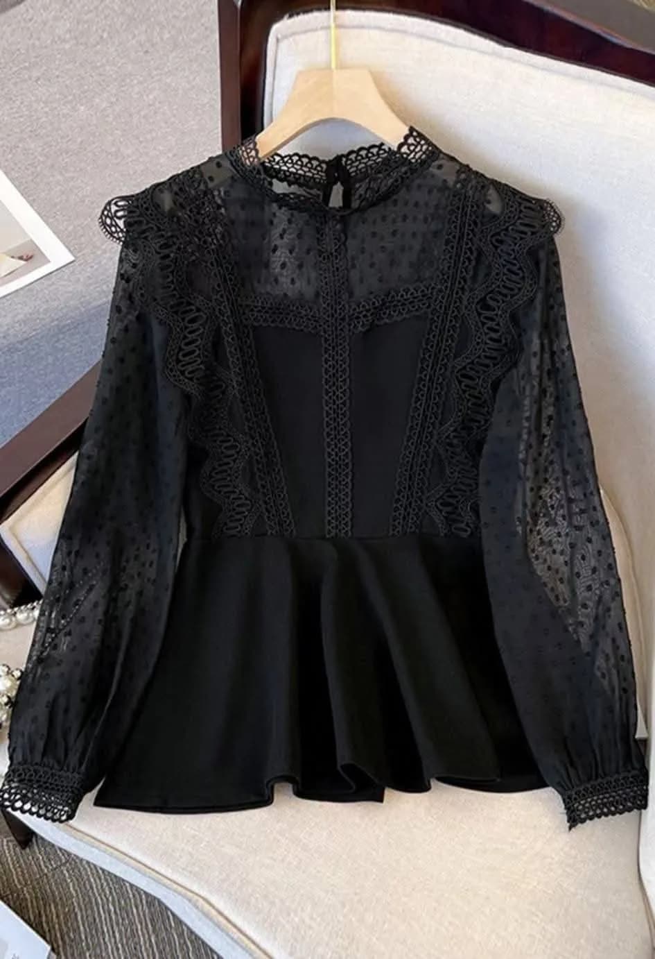 The Midnight Lace Peplum