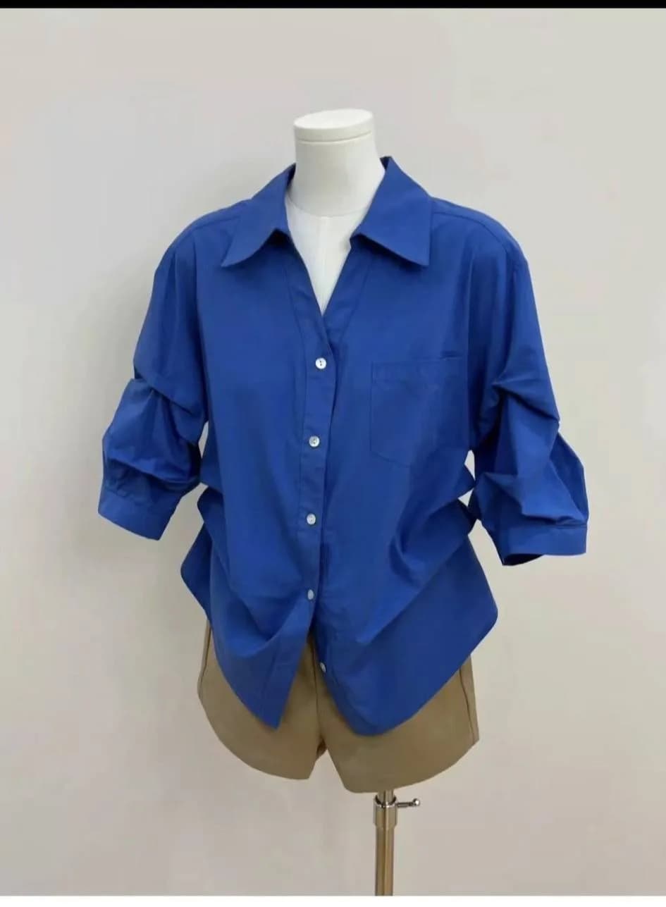 The CEO Oversized Shirt - Cobalt