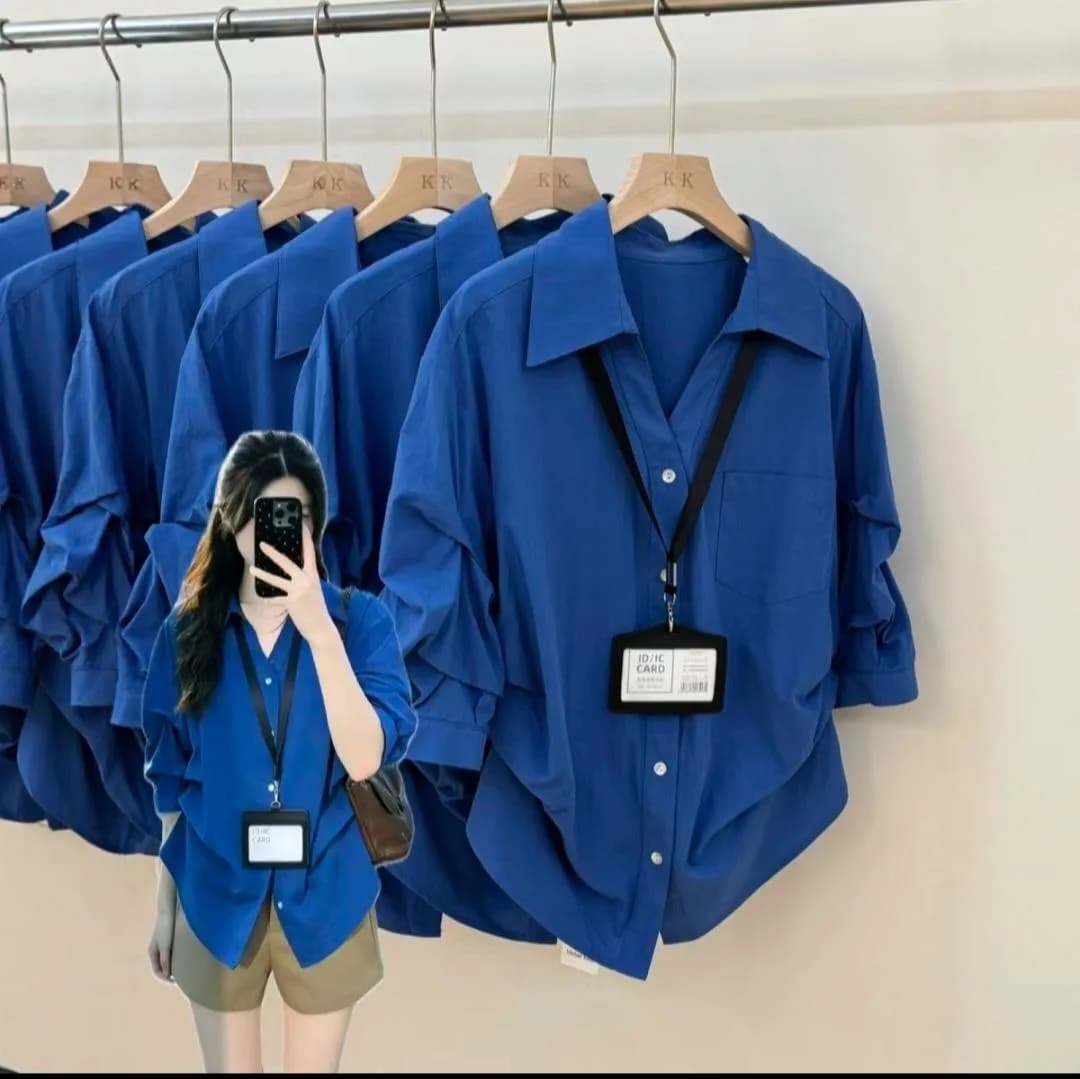 The CEO Oversized Shirt - Cobalt 2
