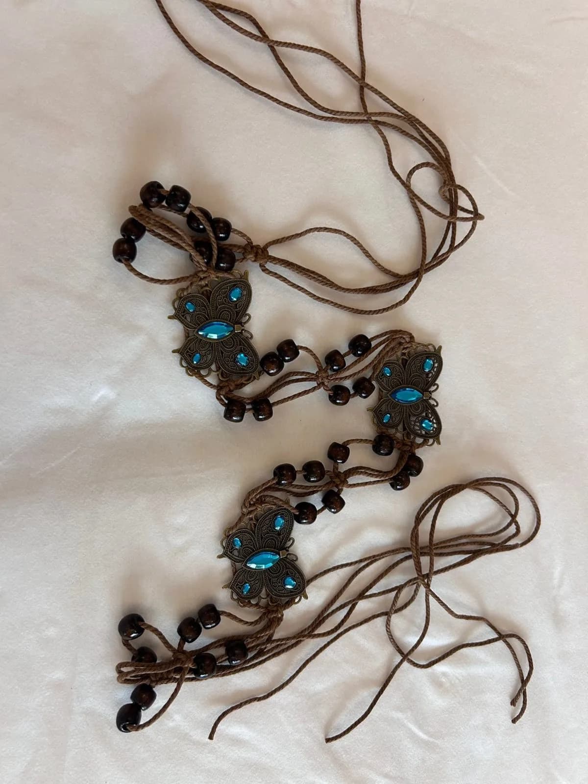 Boho Butterfly Beaded Belt